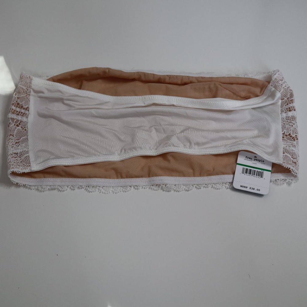 Free People Camila Bandeau Ivory SZ L - Picture 3 of 4